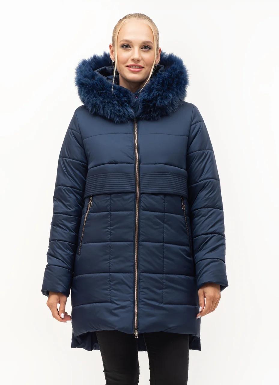 Жіноча зимова куртка чорного кольору від 46р до 58р. арт.1170004