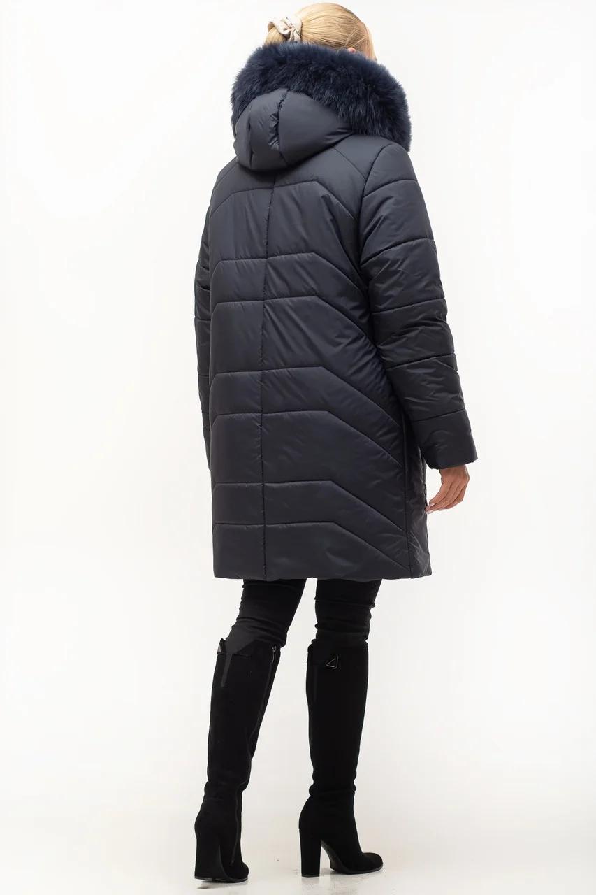 Жіноча зимова куртка з натуральним хутром від 54р до 70р  арт.1170010