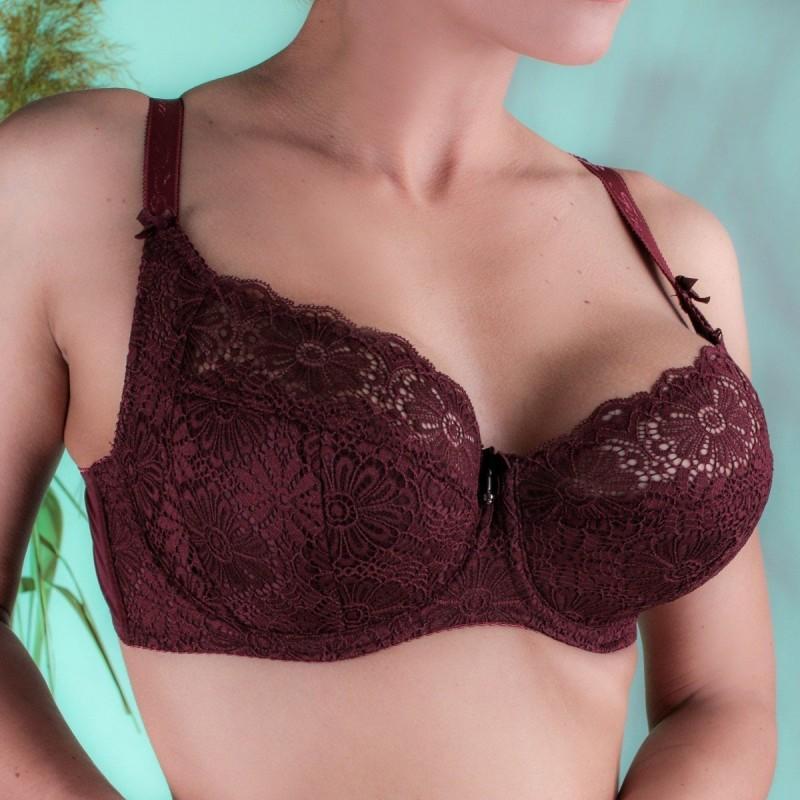 Бордовий бюстгальтер Finikin 5077 на чашку F Арт.1141340